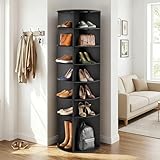 Rotation 360° et stabilité exceptionnelle : Notre étagère à chaussures rotative BONNLO est équipée d'une base pivotante fluide à 360°, vous permettant d'accéder à chaque paire de chaussures ou sac à main en un simple tour. Fabriquée en panneau bois-plastique résistant, elle est renforcée par des vis de support et des roulements de base robustes. Ce meuble à chaussures innovant allie sécurité et praticité pour votre rangement chaussures.