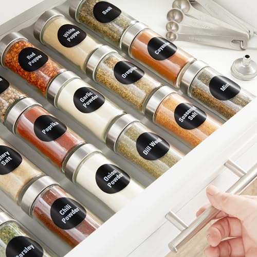 Talented Kitchen 144 Spice Jar Labels, Round 1.5 Inch Preprinted Chalkboard Stickers for Spice Containers (Water Resistant) - Cosy Home Interiors Talented Kitchen 144 Spice Jar Labels, Round 1.5 Inch Preprinted Chalkboard Stickers for Spice Containers (Water Resistant) - Image 2
