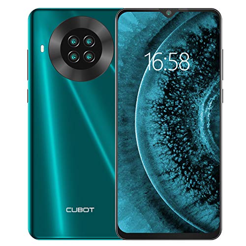 Teléfono Móvil Libre, CUBOT Note 20 Pro Smartphone 4G Android 10.0 Dual SIM 6,5 Pulgadas 6GB RAM+128GB ROM 4200mAh Cámara cuádruple de 20MP Face ID, NFC, GPS WiFi, Helio P60, Octa-Core, Verde