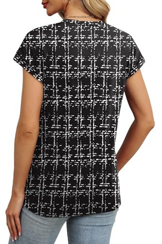 Image of Alaroo Womens Summer Tops Short Sleeve Shirts Crew Neck Cute Trendy Tunic Blouses (S-3XL)