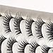 False Eyelashes,SMYTShop 10 Pairs Thick Long Cross False Eyelashes Black Band Fake Eye Lashes