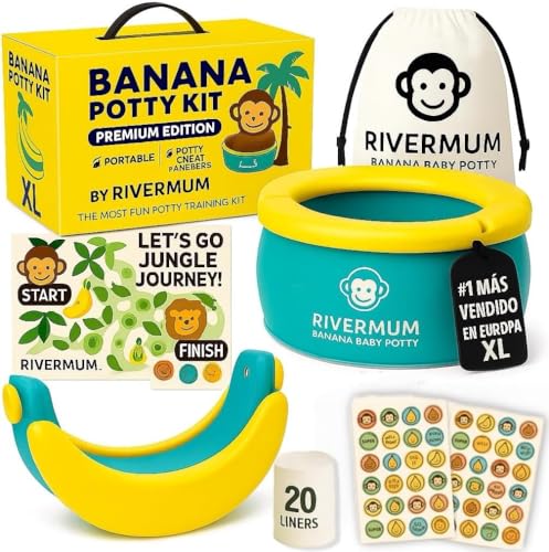 RIVERMUM® Kit vasino Banana Premium XL, vasino portatile per bambini,