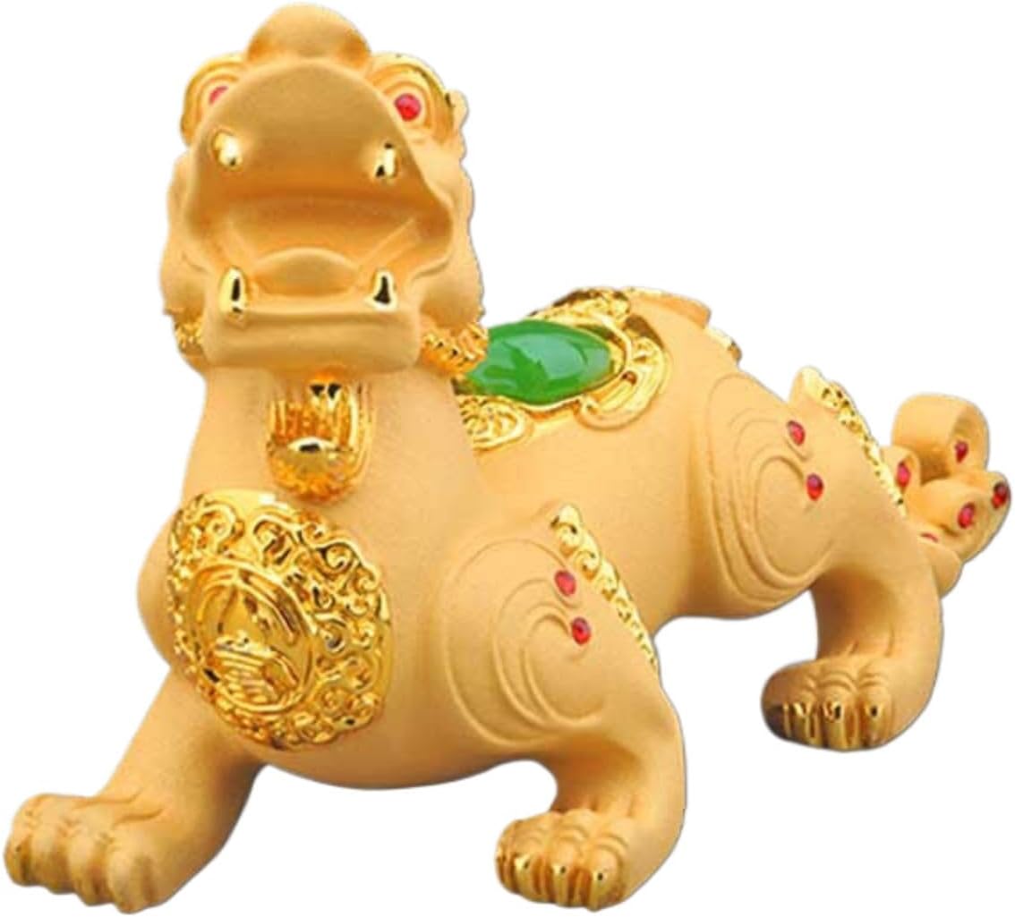 绒沙金富贵貔貅 piyao Practical Gifts for Birthday, Easter, Christmas 镶钻皮休汽车摆件 Feng Shui figurine Home Office Decor Chinese Gifts 家居饰品皮丘招财貔貅 piyao Practical Gifts for Birthday, Easter, Christmas 树脂工艺品 9079