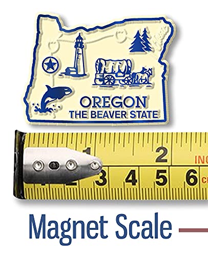Imán decorativo de estado Oregon pequeño 2.1 x 1.5 pulgadas miniatura 2