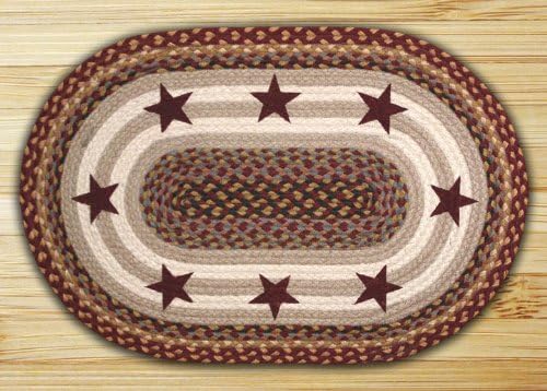 Earth Rugs Rug, 27 x 45", Burgundy/Gray/Crème