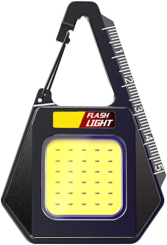 Camping LED Flashlight Pocket Lamp USB Charging Bright Torch with Hook