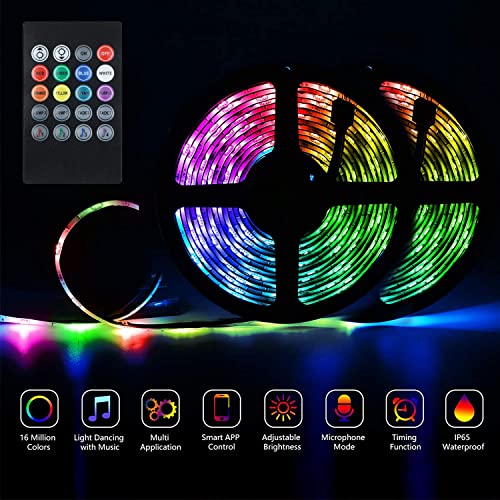 Led Strip Boat Lights Kit, 40FT Bluetooth MultiColor Marine Pontoon