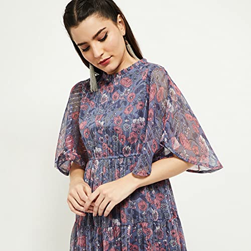 Image of Max Women's Printed Flared Sleeves A-line Dress