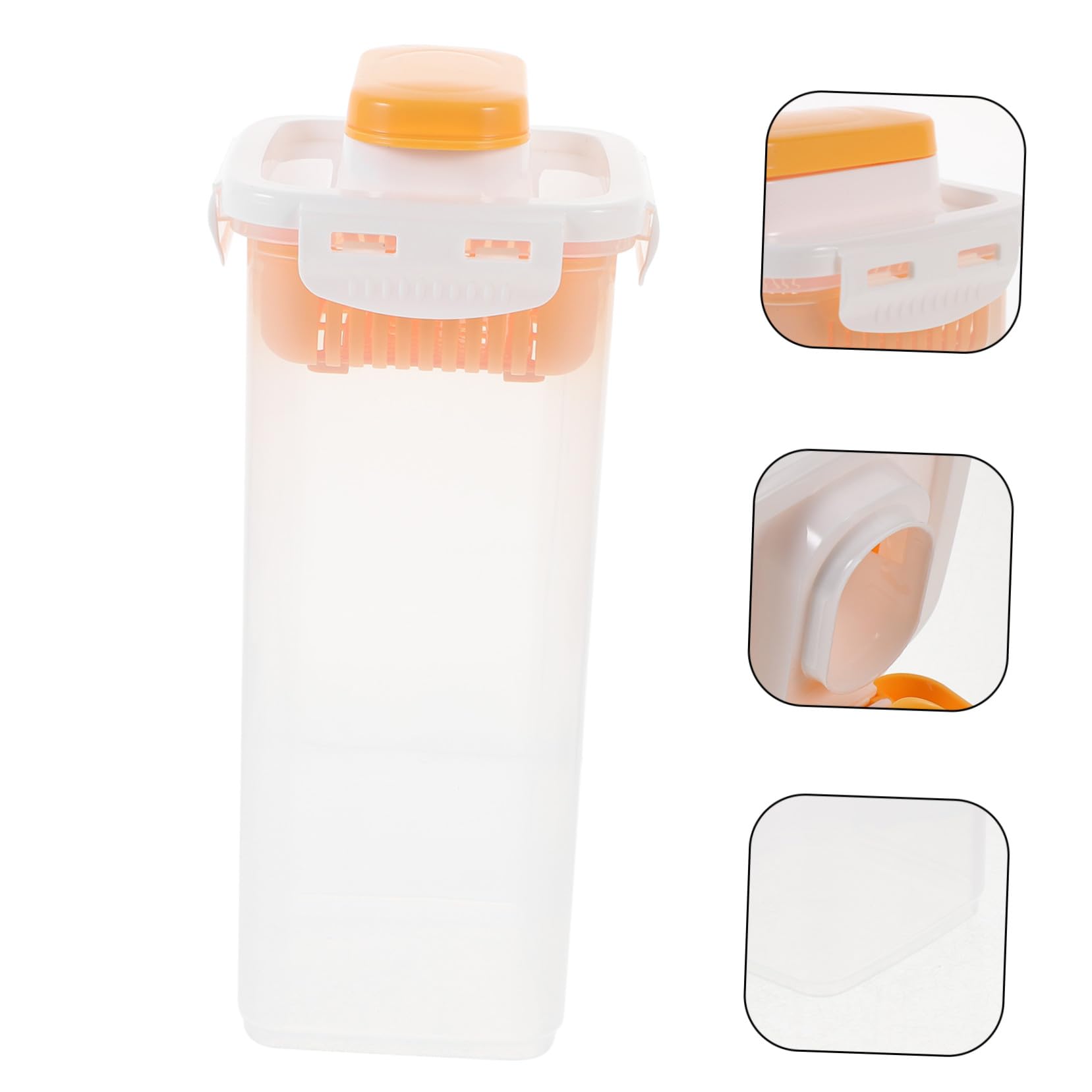 TOYANDONA 2 piezas Envases de Detergente Líquido y Polvo para Lavandería Cajas Transparentes Tapa Hermética Reutilizables y Seguras para Almacenamiento Doméstico