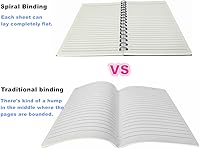 Vista 3 de ALIMITOPIA Spiral Notebook Journal,College Ruled Thick Paper Hardcover Wirebound Notepad Diary Memo Sketch Note Book for School Office Business