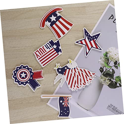 NOLITOY 48Pcs Toppers De Bolo Cupcake Patrióticos Palitos De Cupcake Cupcake Sticks Copo De Papel De