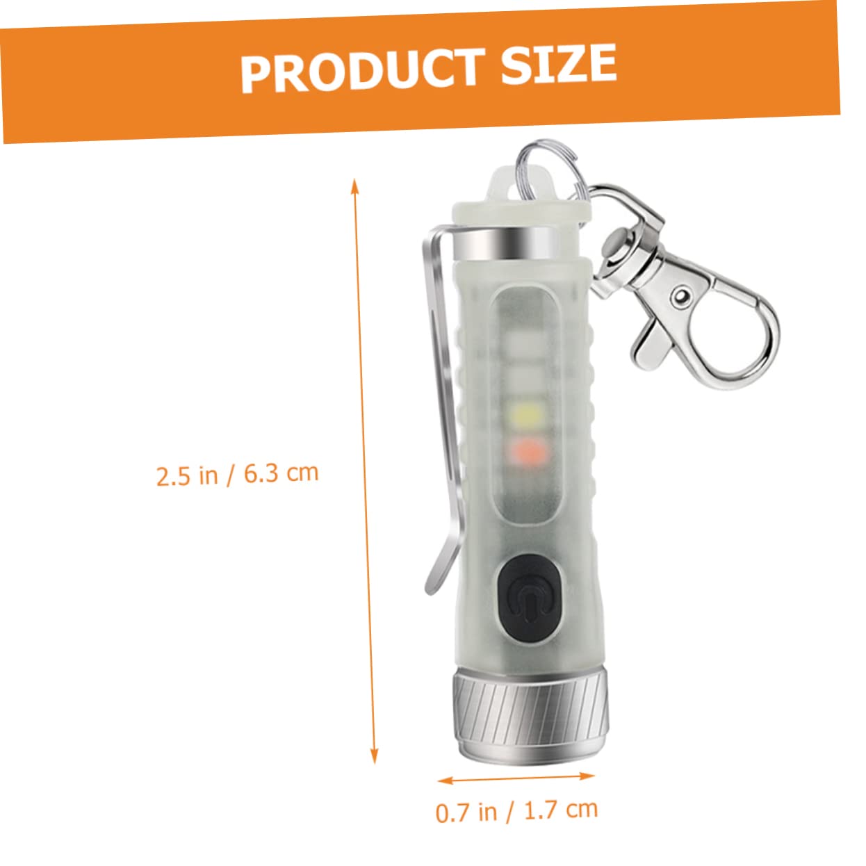 BESPORTBLE 3pezzi Mini Torcia Led Ricaricabile Per Portachiavi Leggera e Compatta Modalità Di Illuminazione Per Campeggio e Emergenze Ottica Di Alta Qualità Con Ampio Raggio Di Luce