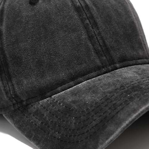 Image of 3 Pack Baseball Cap Vintage Distressed Low Profile Unstructured Cotton Dad Hat Adjustable for Women Men