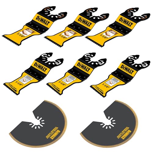 Ensemble de 8 lames d'outils oscillants DEWALT DWA428SET pour coupes de précision