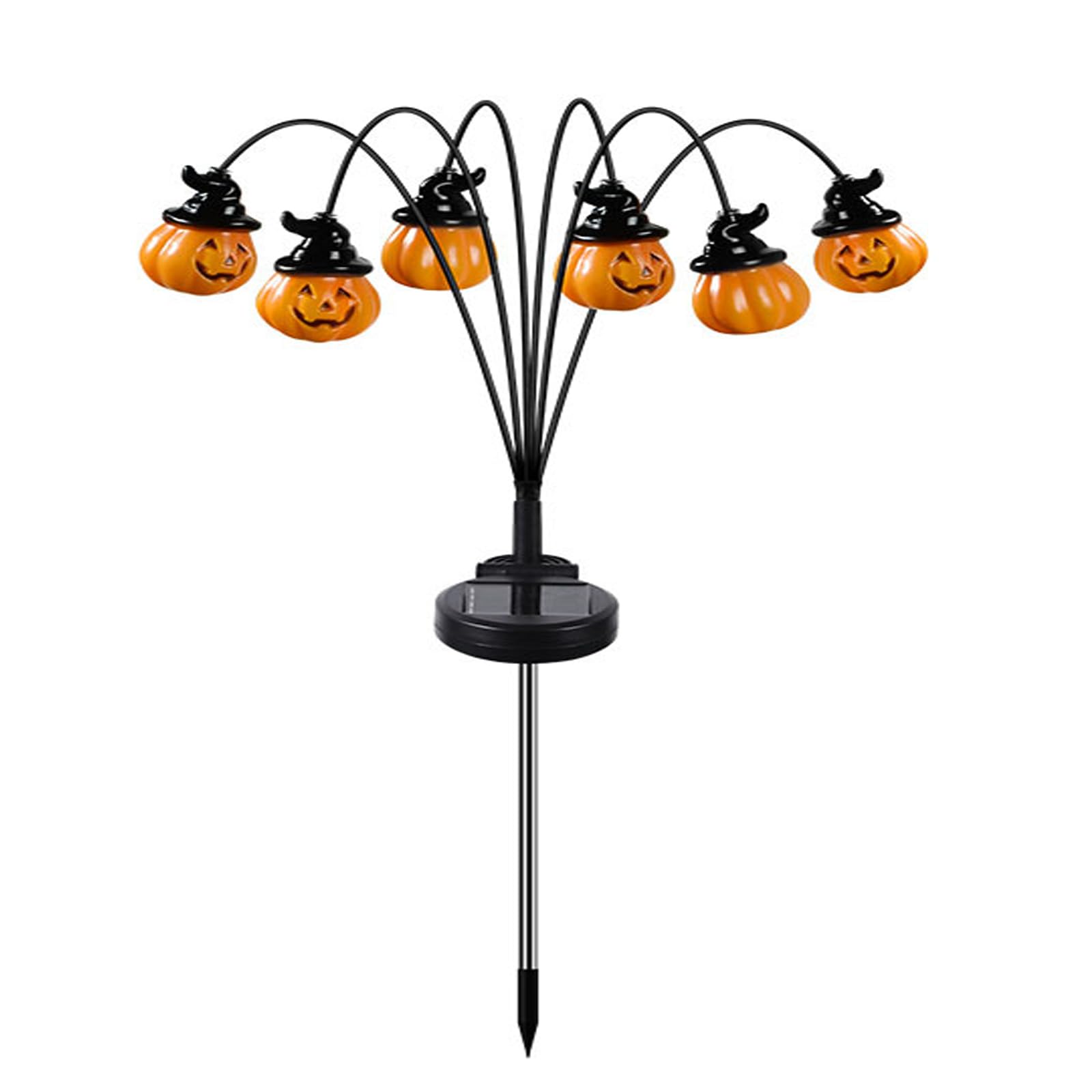 Lxcom Lighting Solar Pumpkin Path Light Waterproof Solar Halloween Garden Light Decorative Magic Halloween Lights Outdoor Solar Lights for Patio Garden Yard Pathway, 3 Pack