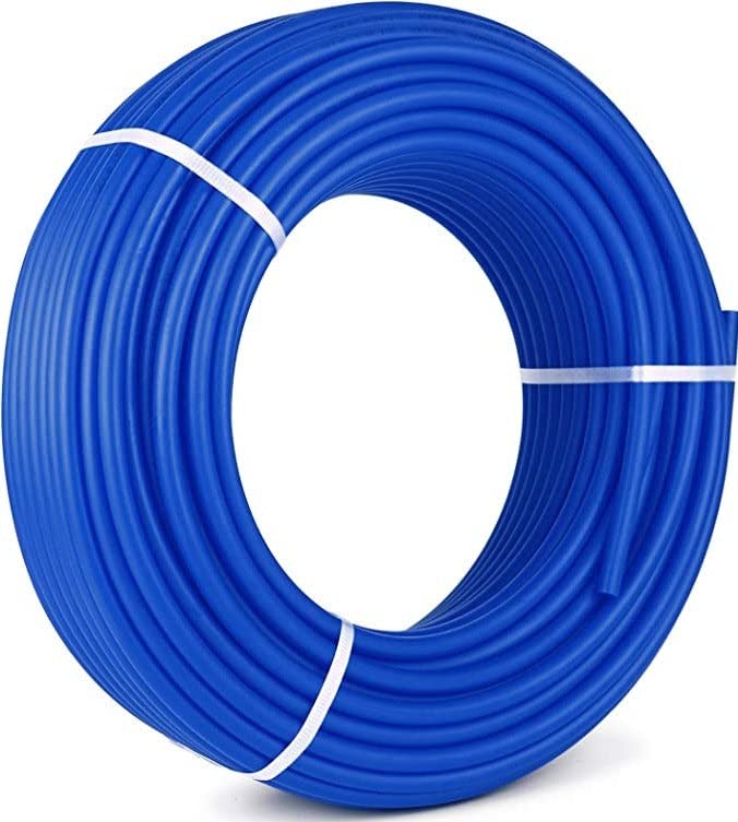 PEX 1/2 Tubing, Flexible Pipe, for Barbed, Push Fittings, Potable Water Plumbing Coil Custom Length - 10 - Blue,10FT