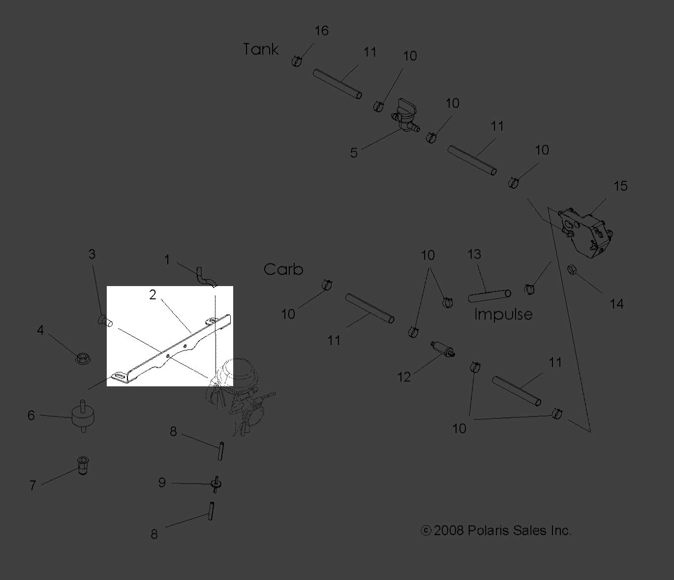 Amazon.com: Polaris ATV Carburetor Mount Strap, Plated, Genuine 