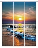 Material: 100% poliéster, dimensiones: cada superficie cortina de 245 x 60 cm | ideal para Frentes de la 150 cm aprox de ventana de hasta 180 cm