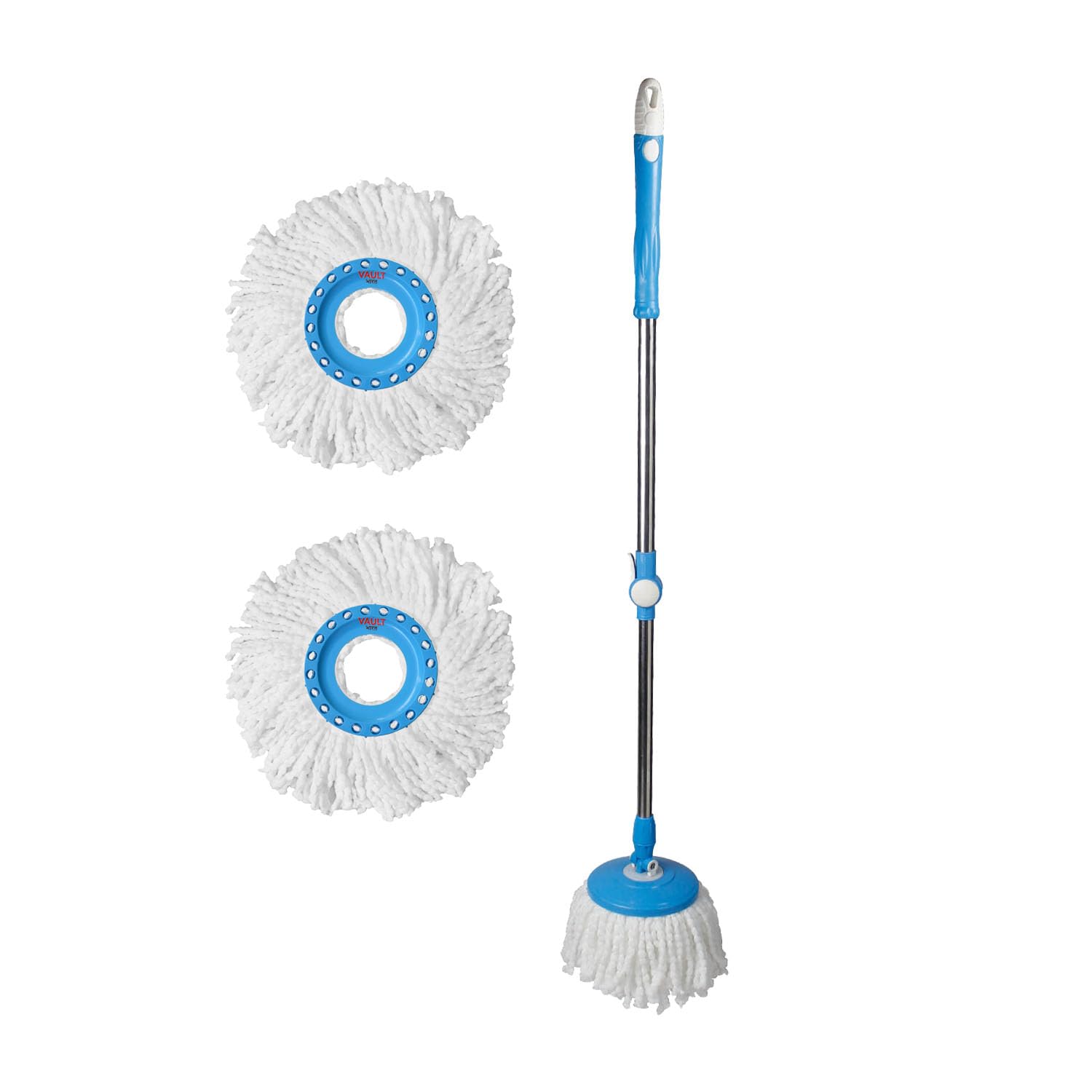 Vault Bharat Premium Mop Head and Rod Stick Only| Spin Mop Extendable Handle| Stick Rod with 2 Refill (Model: V3+2, Warranty:1 Year) (B0CWD1JCLX) Amazon Price History, Amazon Price Tracker