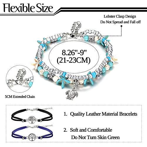 Fasacco Ankle Bracelet Anklets Shell Boho Beach Bracelets Summer Foot Ocean Bracelets For Women #TOP4