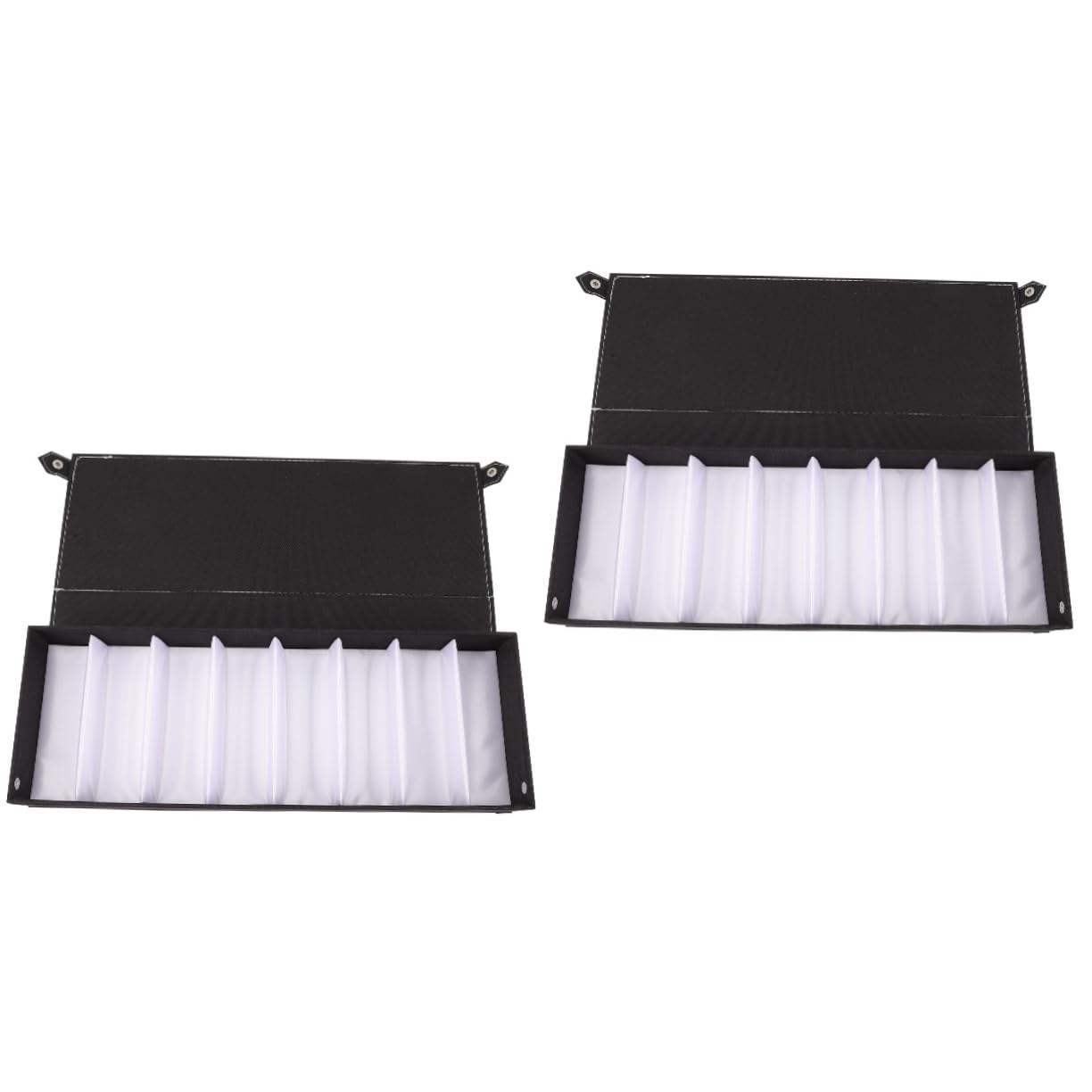 ULTECHNOVO 2piezas Organizador De Gafas De Sol y Lentes Estuche De Almacenamiento Ranuras Caja De Exhibición y Elegante Protección contra Agua y Suciedad para Uso Diario