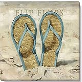 Sullivans Darren Gygi Flip Flops Canvas, Museum Quality Giclee Print, Gallery Wrapped, Handcrafted...