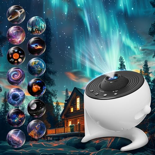 FlyEagle Galaxy 13 in 1 Planetarium Star Night Light Projector 360 Rotating Space Light with Timer & Focus Knob HD Lamp for Bedroom Kids Adults Home Decor