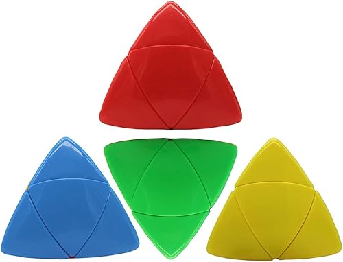Vista 3 de Willking Pyramorphix - Cubo mágico sin pegatinas Mastermorphix de 2 x 2 rompecabezas de cubo de velocidad sin pegatinas