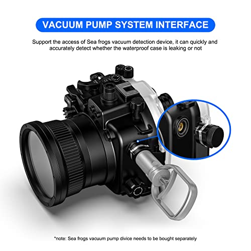 Ficha técnica Sea frogs Carcasa para cámara subacuática compatible con Sony A7SIII 28-70MM IPX8 40 m 130 ft Profundidad máxima de inmersión Carcasa impermeable para buceo surf remo esquí - Fernando Cortés