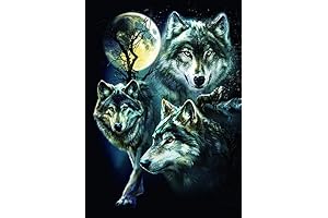 TripStan 3D Wall Art Decor: Vivid Wolf Pictures for Your Home