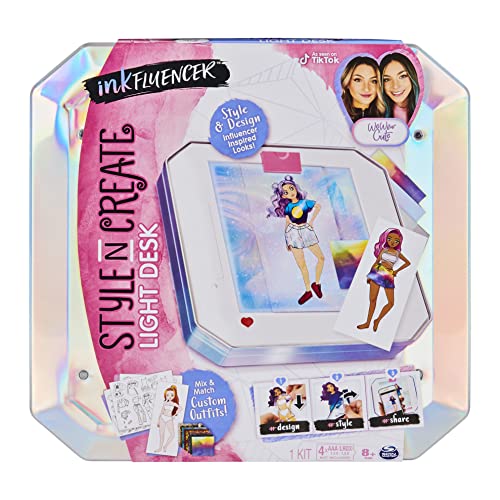 inkFluencer, We Wear Cute Style N Create Light Desk, Activity Kit to Create Customized Outfits