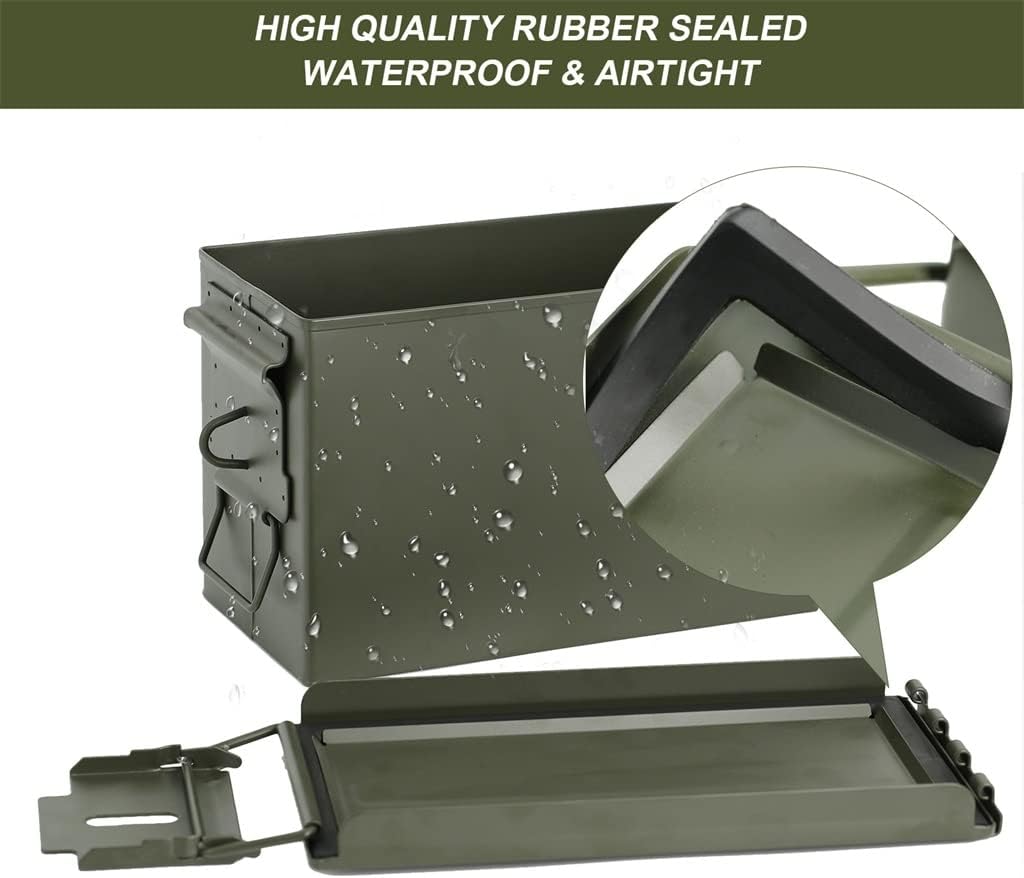 Metal can steel box Military safe long-term valuable storage hole lockable can