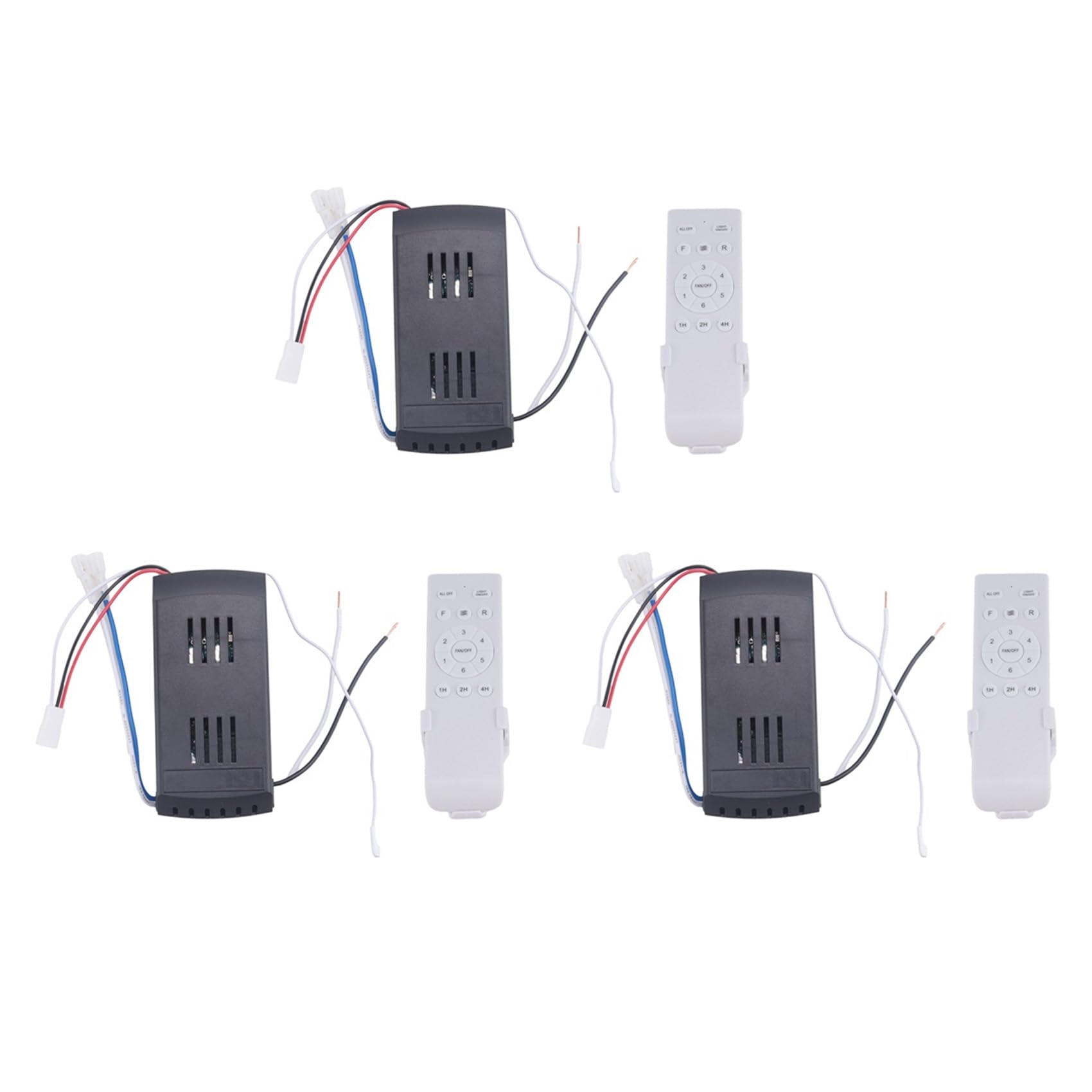 Hndhbfgrt 3X Universal Ceiling Fan Remote Control Kit 40W 6-Speed Timing Function Replacement Remote for DC Ceiling Fans & Lights
