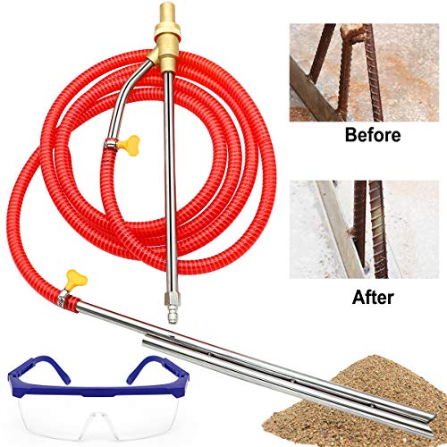 Angela&Alex Pressure Washer Sandblasting Kit, 5000 Psi Wet Sandblaster Attachment With Goggles, Power Washer Sandblasting With Replacement Ceramics Nozzle, 1/4 Inch Quick Disconnect Sandblasting Kit #TOP2