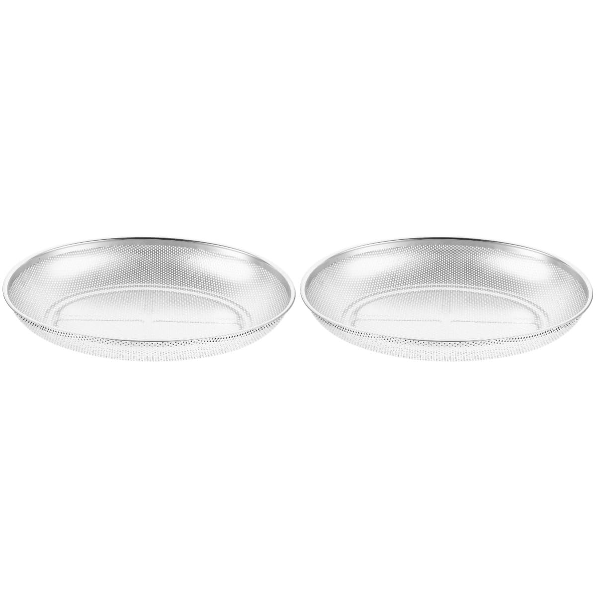 Cabilock 2 Piezas Colador Inoxidable para Cocina Escurridor Multifuncional con Fina para Lavar Verduras y Frutas Resistente y Duradero