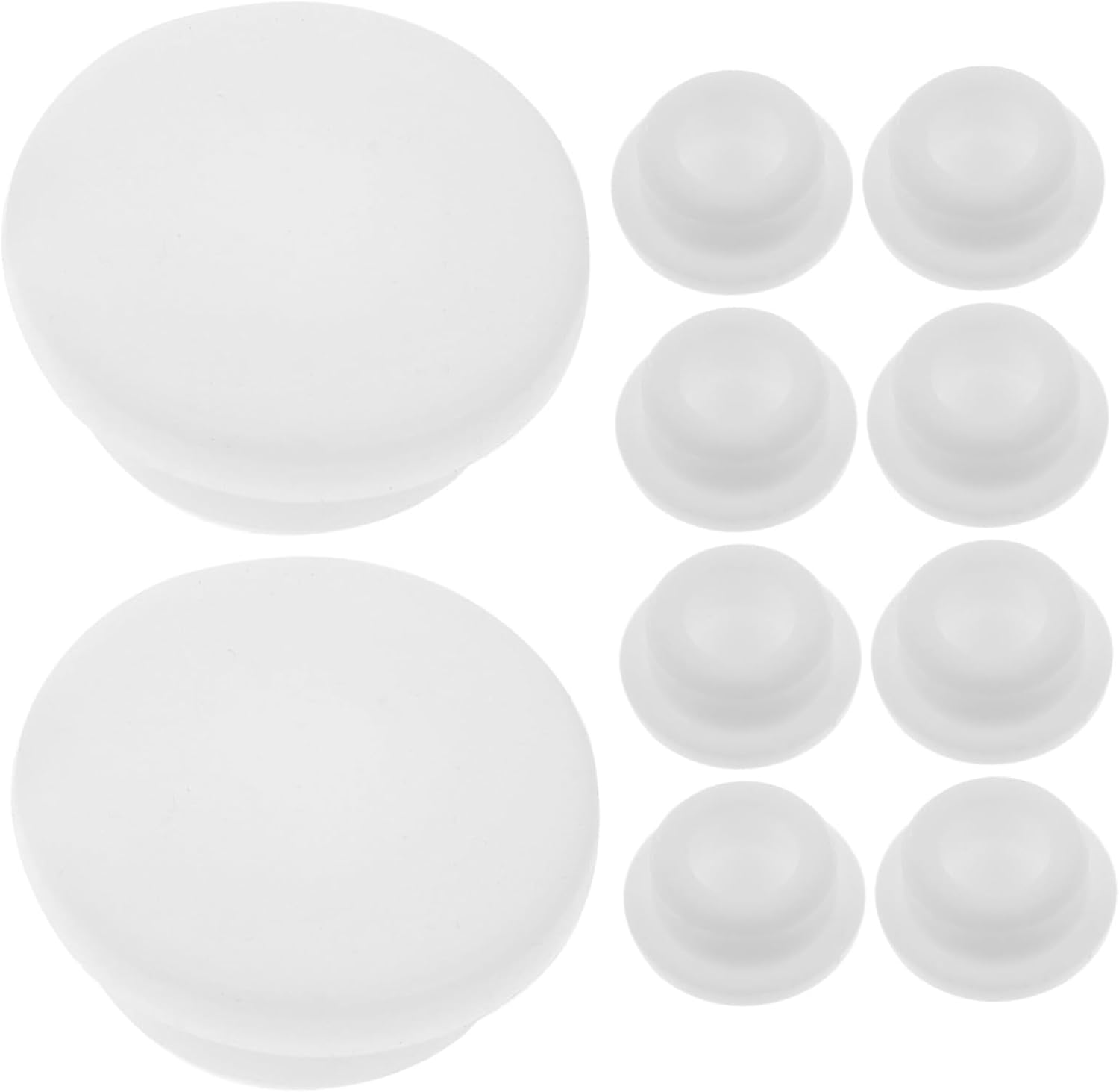 NUOBESTY 100pcs Washbasin Stopper Caps Round Overflow Drain for Bathroom Sink Prevent Water Overflow Reusable and Break Resistant for -Term Use