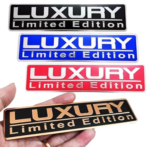 Image of 4-Pack car Sticker, Limited Edition Badge Metal Stickers for Car Bumper /Fender /Body /Rear /Side Suitable for Most Cars, Motorcycles or Doors, Walls, laptops and Tool Boxes, Aluminum Alloy Material