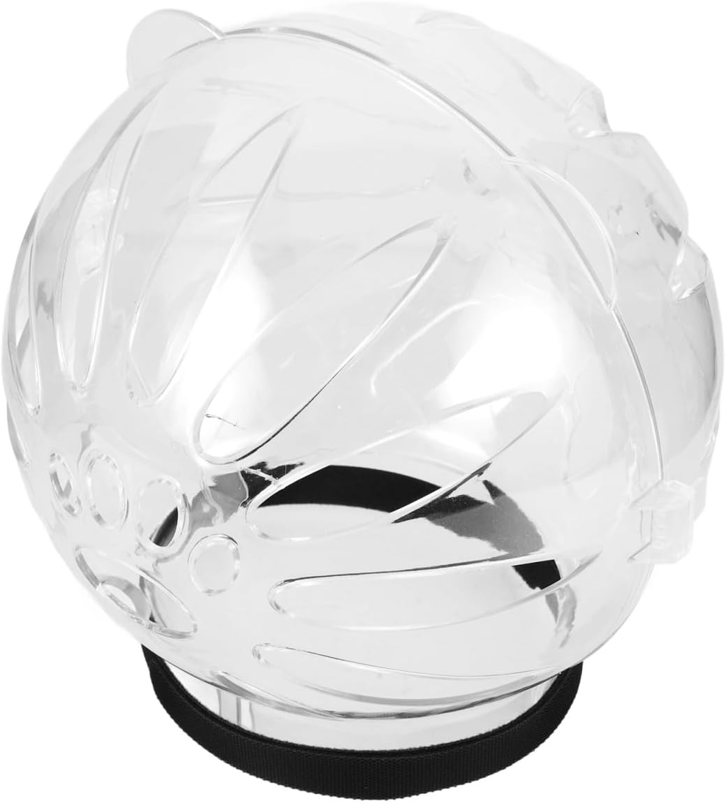 POPETPOP Cat Helmet Transparent Protective Head Hood for Cats After Surgery 6.29X6.29X6.29In Breathable Cat Muzzle to Prevent Biting and Licking