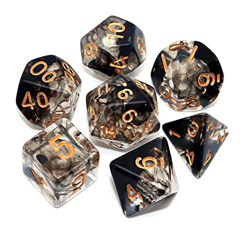 CREEBUY Juego de 7 Dados Poliédricos para Dungeon and Dragons,