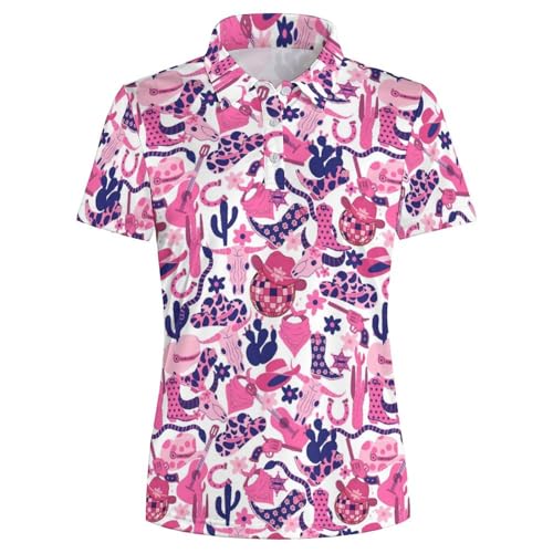 Womens Golf Shirt Funny Polo Shirts Golf Outfits Shirts Collared Printed Tennis Tops Ladies Golf Shirts Golf Gift