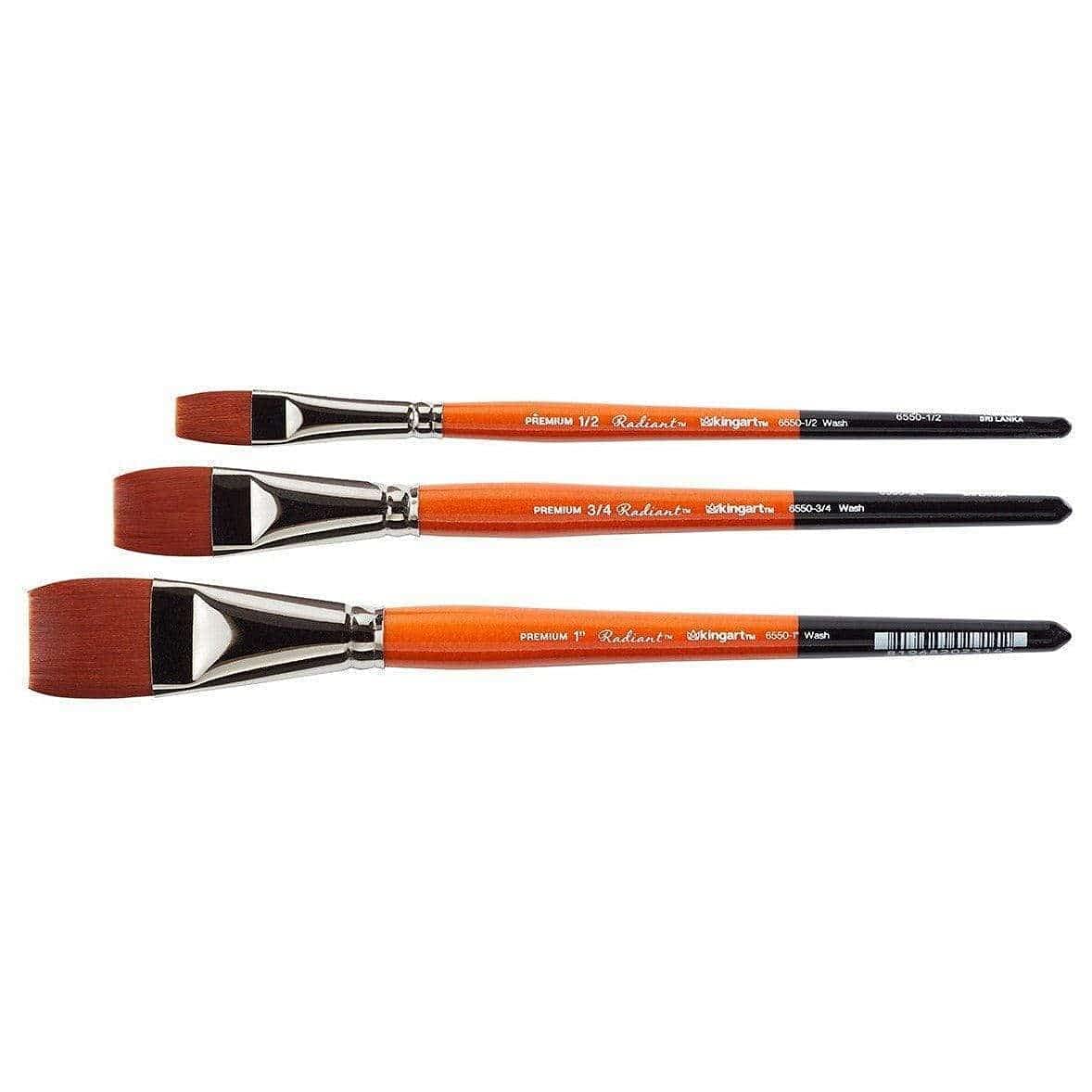 KINGART B-012 3 szt. Zestaw pędzli do mycia promiennego, różne 3 sztuki