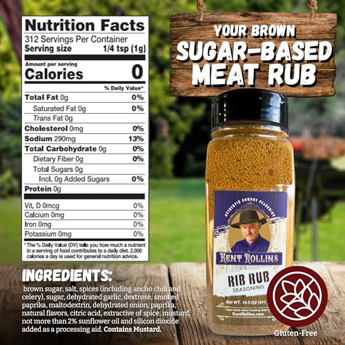 Kent Rollins Rib Rub Seasoning - Gluten Free Cowboy Dry Rubs For Smoking And Grilling thumb #1