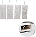 Produktbild DRULINE 4er Set Luftbefeuchter - Raumbefeuchter Heizung - Raumluftbefeuchter - Verdampfer - Verdunster - Keramik weiß - mit Blumenprägung - B/H/T ca. 8 x 20,5 x 3,5 cm - je 300 ml