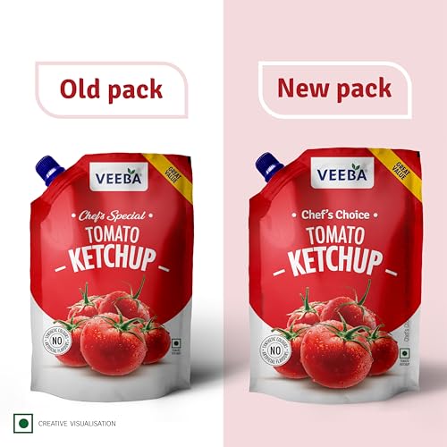 Image of Veeba Chef's Choice Tomato Ketchup (900G). (Pack of 3)