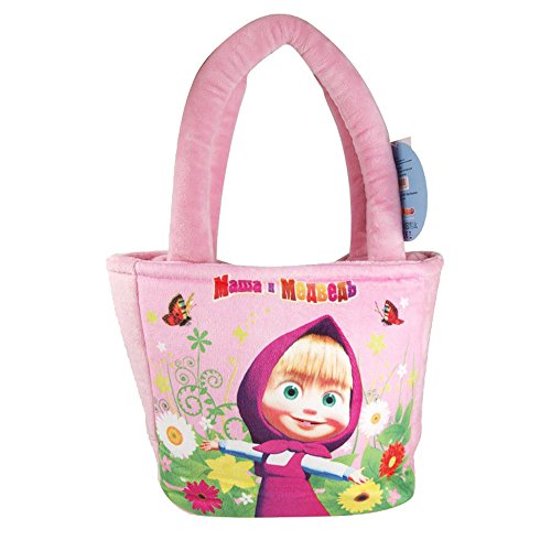 Kinder Tasche mit Mascha aus Multi-Pulti "Mascha und der Bär" / 20 cm / weich und kuschelig (Pink/Rosa) Cover