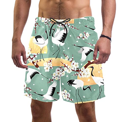 Short de plage fleurs de cerisier maillots de bain hommes JDEZ pour les vacances