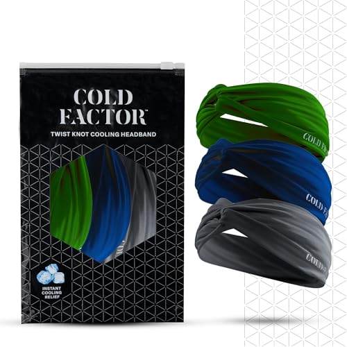 Image of COLD FACTOR Cooling Headband for Women and Men - UPF 50+ Advanced Evaporative Comfort, Instant Cooling Sweatband for Outdoor Sports, Fitness, Yoga, Hiking, Running, and Workout