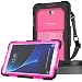 Produktbild TECHGEAR Vanguard Koffer für Samsung Galaxy Tab A 10.1 Zoll 2016-2018 (SM-T580 Serie) - Rüstung Stoßfest Lange Überlebens-Schutzhülle mit integriertem Standfuß und Schultergurt - Schwarz/Klar Rosa