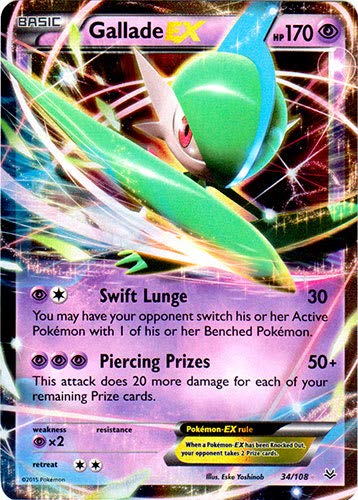 PokemonGallade-EX (34/108) - XY Roaring Skies - Holo