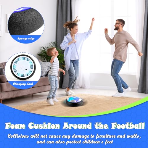 VMUTGA Air Power Fußball Wiederaufladbar, Kinderspielzeug Hover Fussball, Air Power Fußball mit Led Licht, Wiederaufladbar Soccer Ball Kinderspiel, Indoor Spiele für Kinder 3 4 5 6 7 Jahre Junge